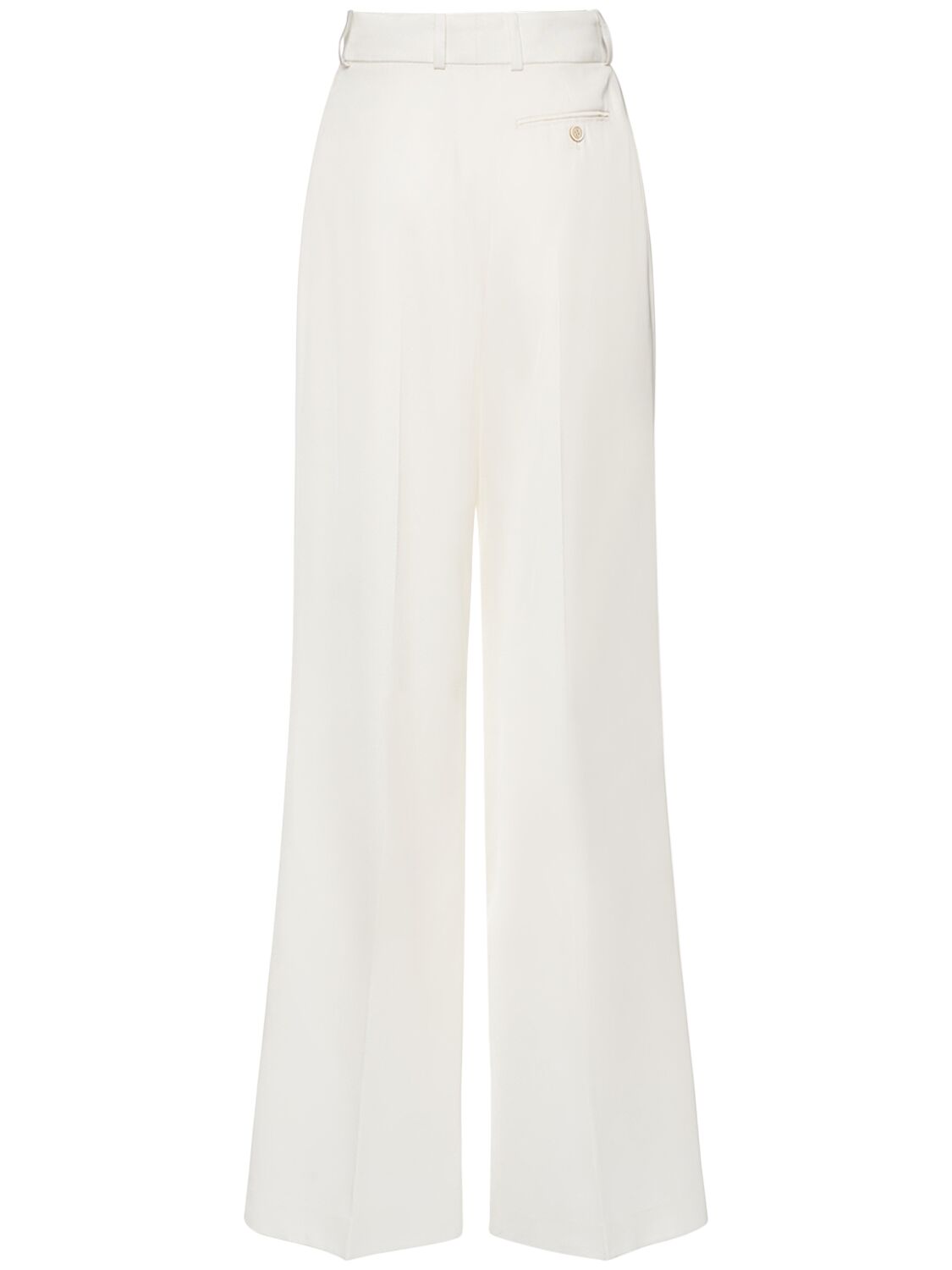 Shop Alexander Mcqueen Tailored Viscose Pants In Ivory