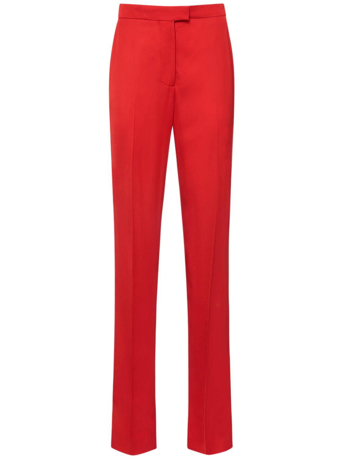 Alexander Mcqueen Tailored Viscose Pants In Lust Red