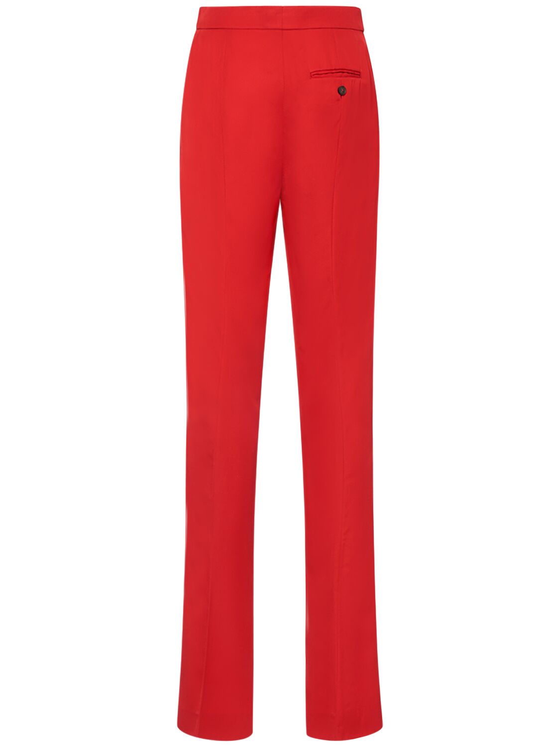 Shop Alexander Mcqueen Tailored Viscose Pants In Lust Red