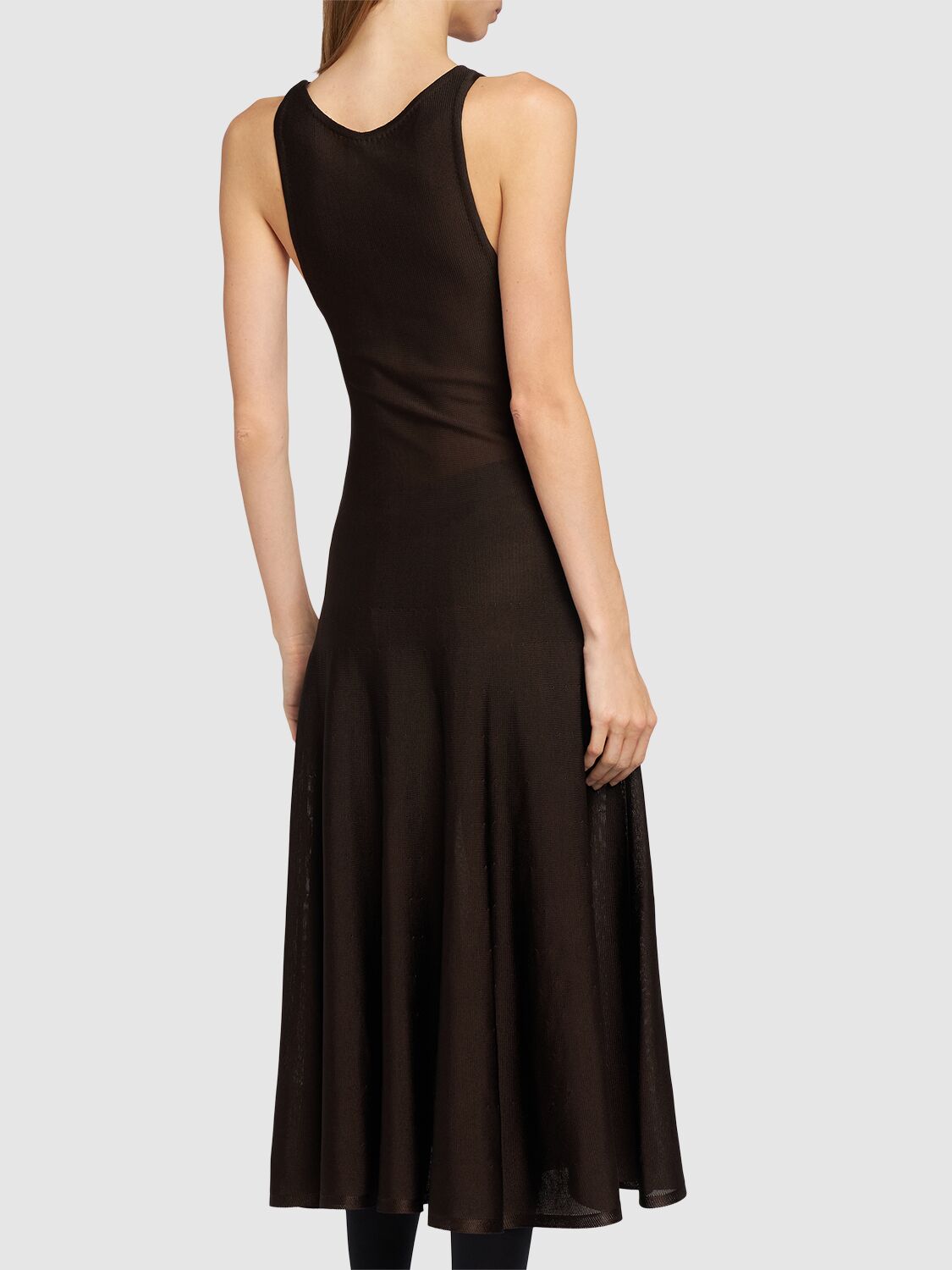 KHAITE HENCIL VISCOSE MIDI DRESS 