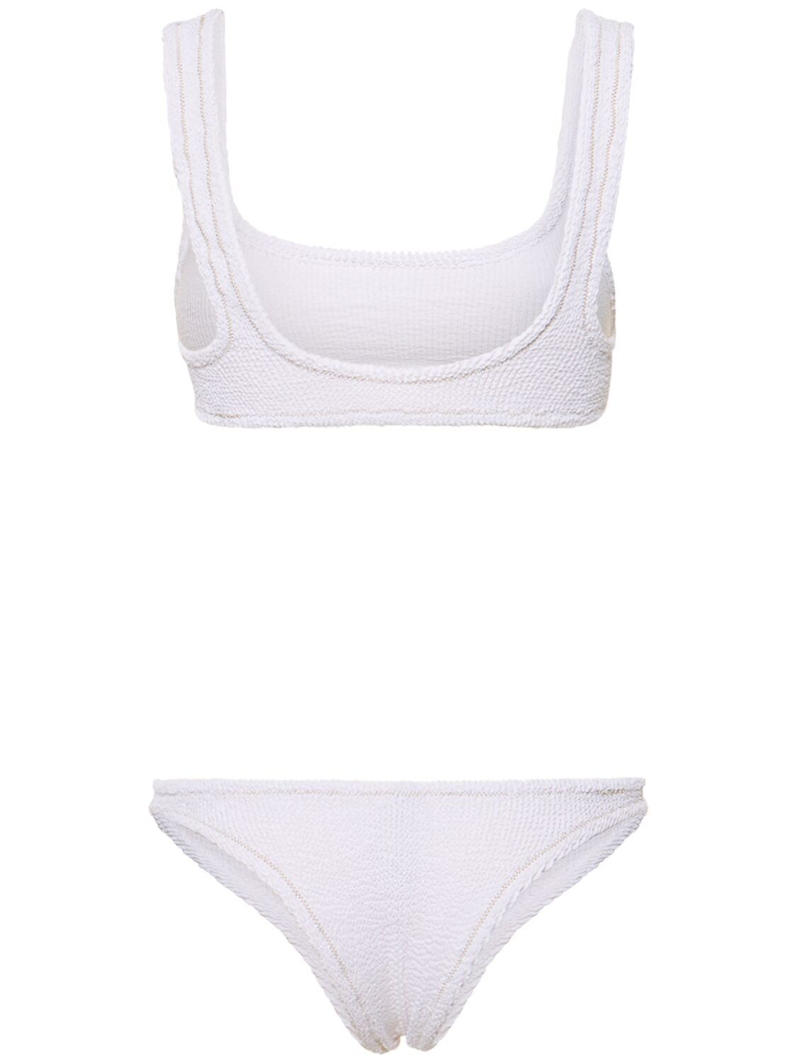 Shop Reina Olga Ginny Scrunch Bikini Set In White