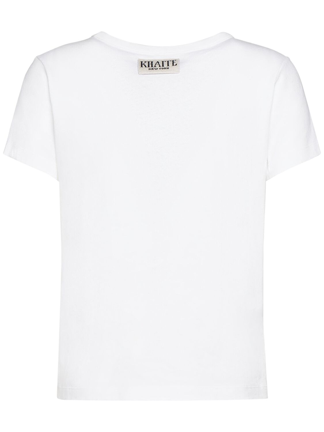 Shop Khaite Samson Cotton Jersey T-shirt In White