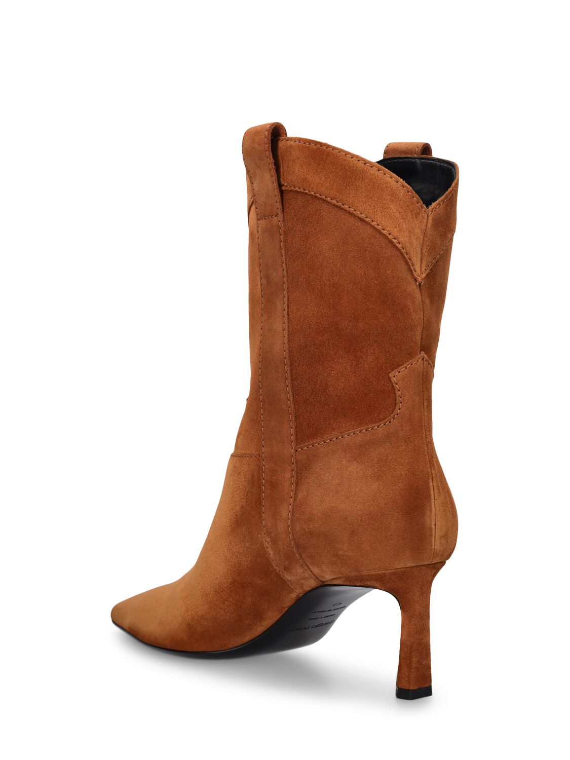 Shop Sergio Rossi 60mm Leather Tall Boots In Tan