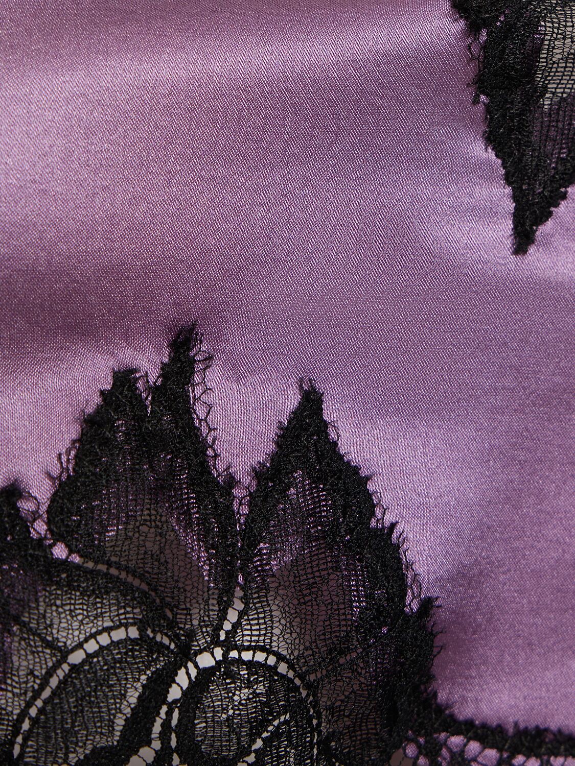 Shop Fleur Du Mal Silk & Lace Bandeau Top In Purple Haze
