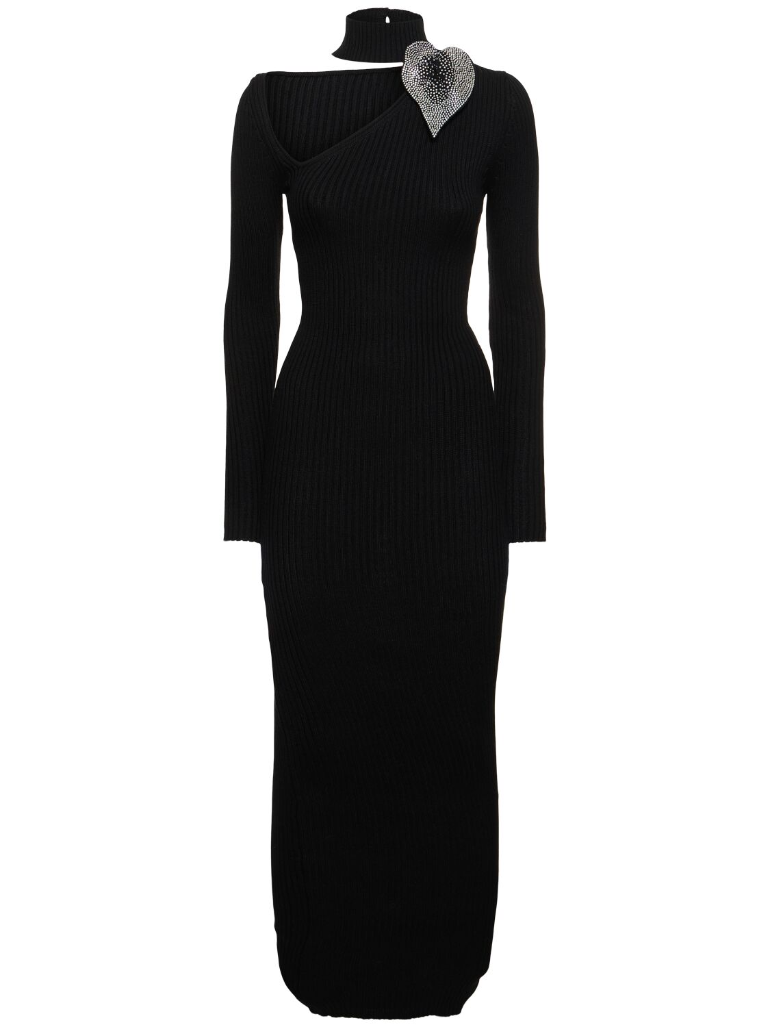 Giuseppe Di Morabito Cotton Knitted Long Dress In Black