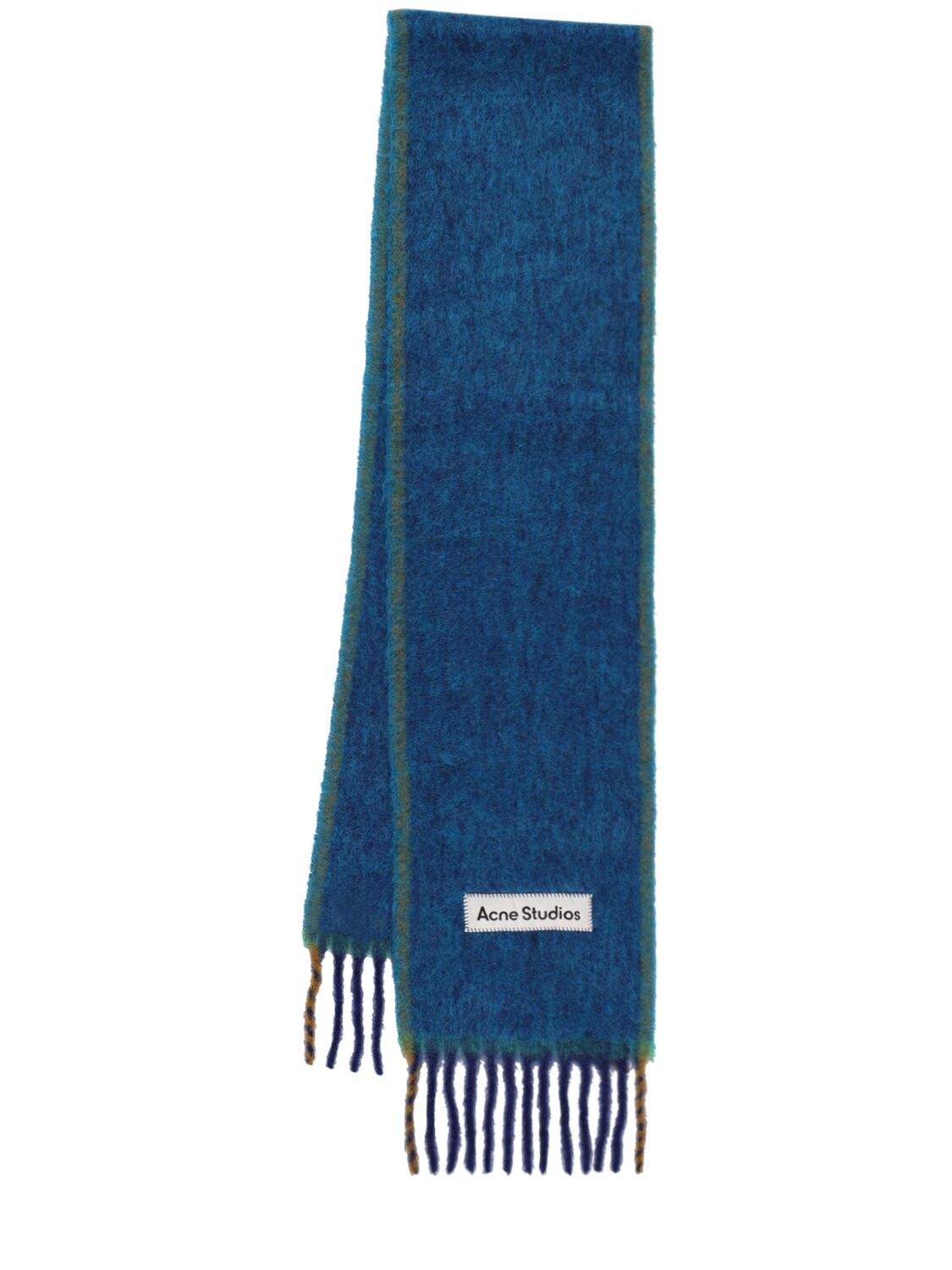 Acne Studios Vally Solid Alpaca Blend Scarf In Turquoise Blue