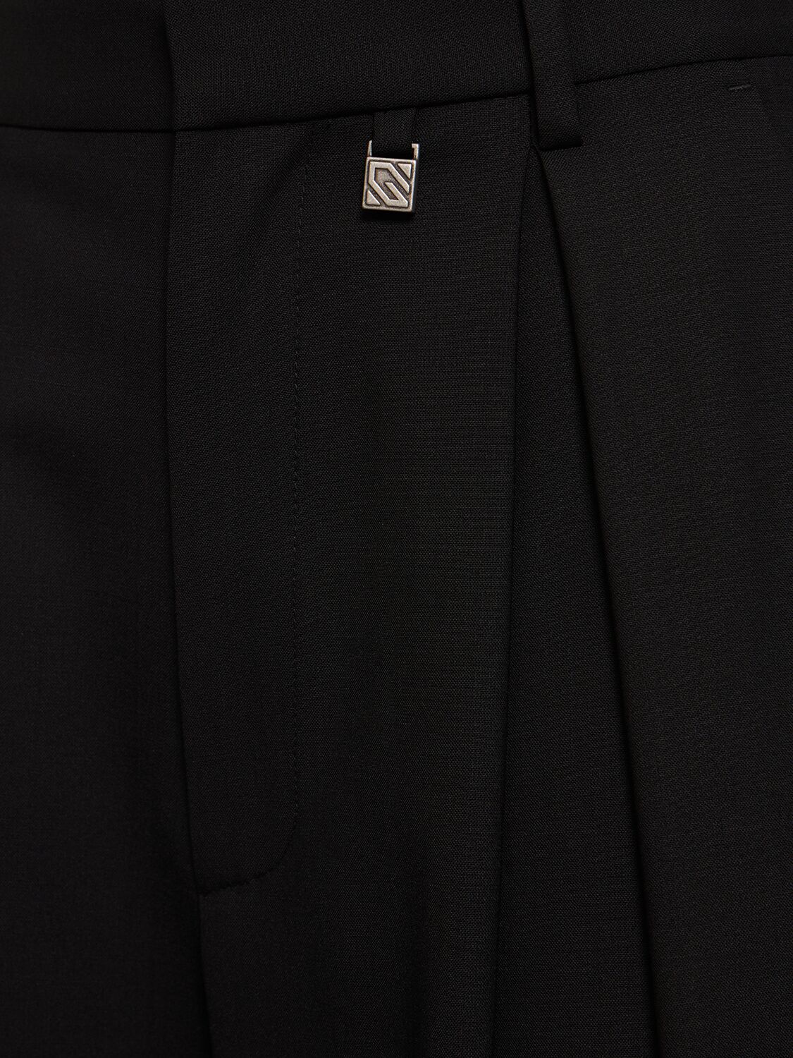 Shop Giuseppe Di Morabito Stretch Wool Wide Pants In Black