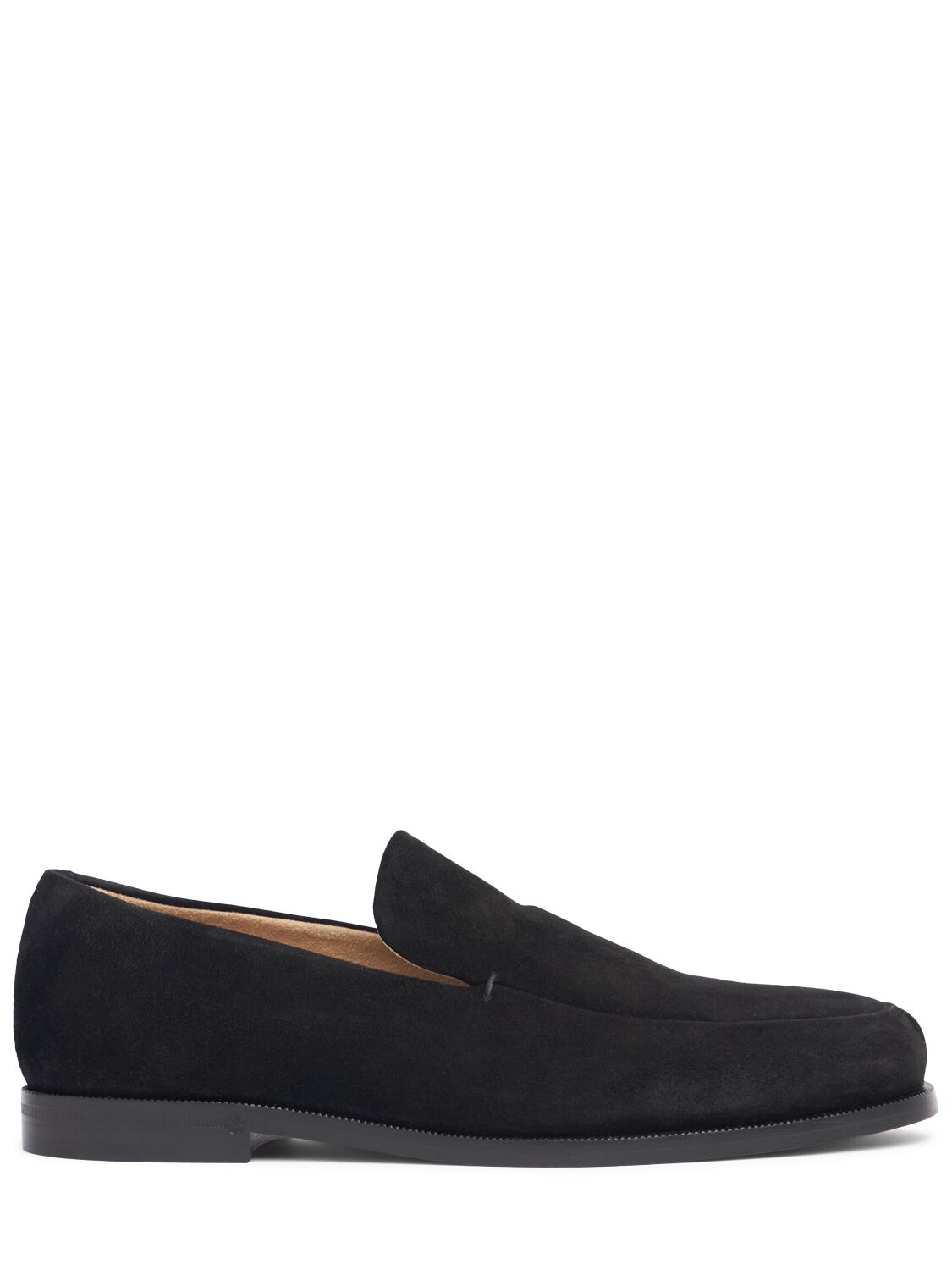 Khaite 10mm Alessio Leather Loafers In Black