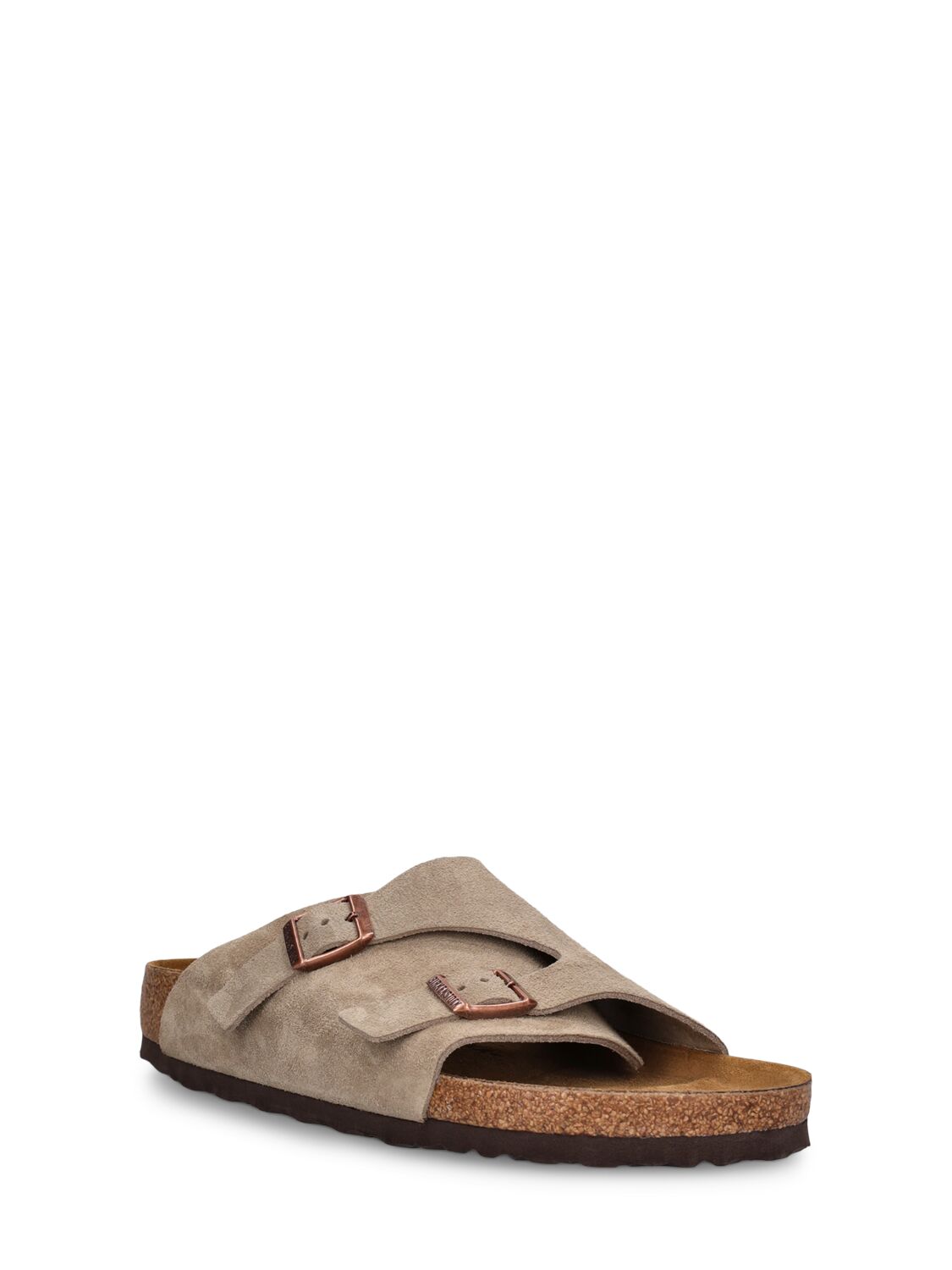 Shop Birkenstock Zurich Suede Sandals In Beige