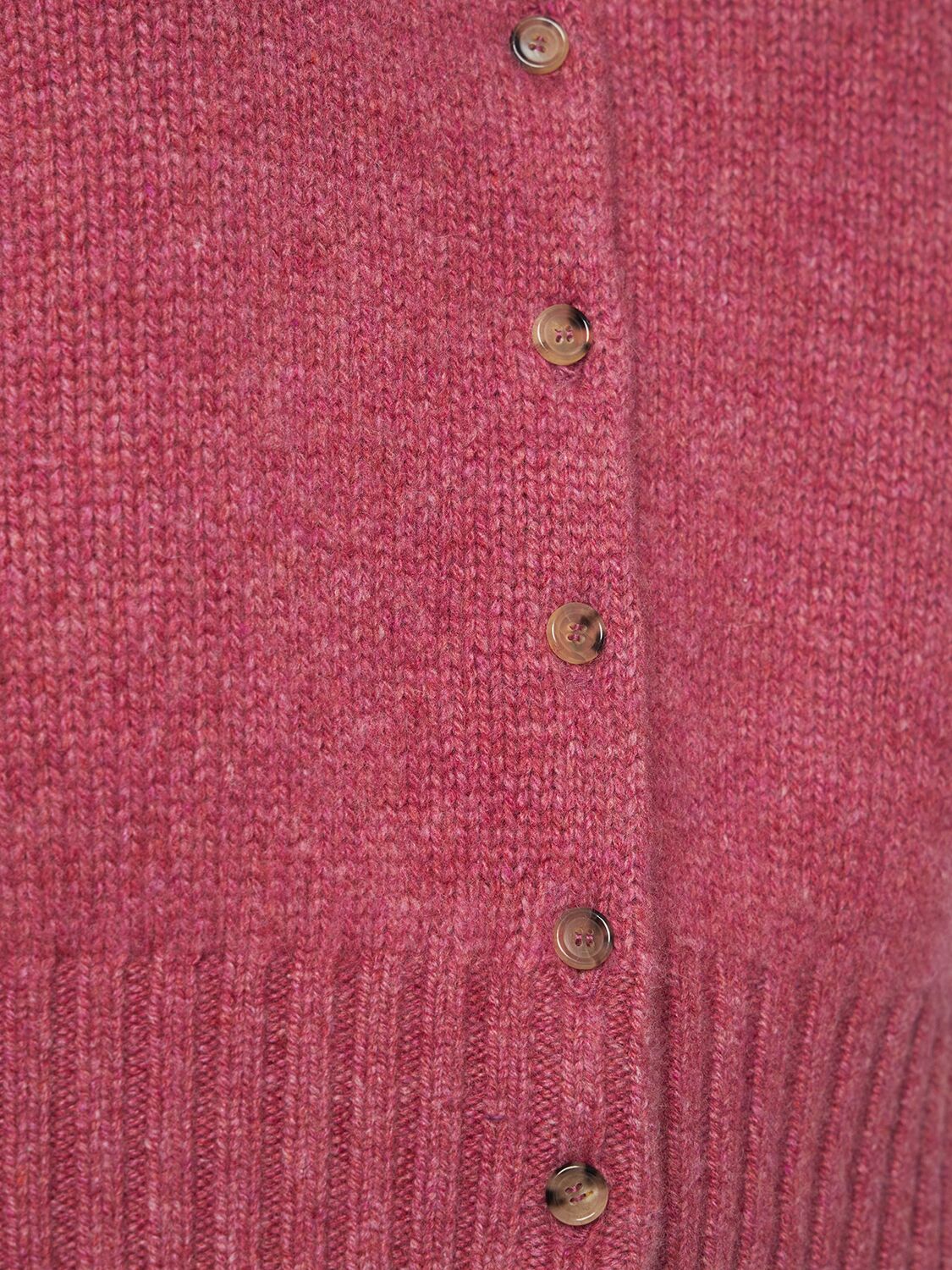 Shop Khaite Nora Cashmere Cardigan In Pink