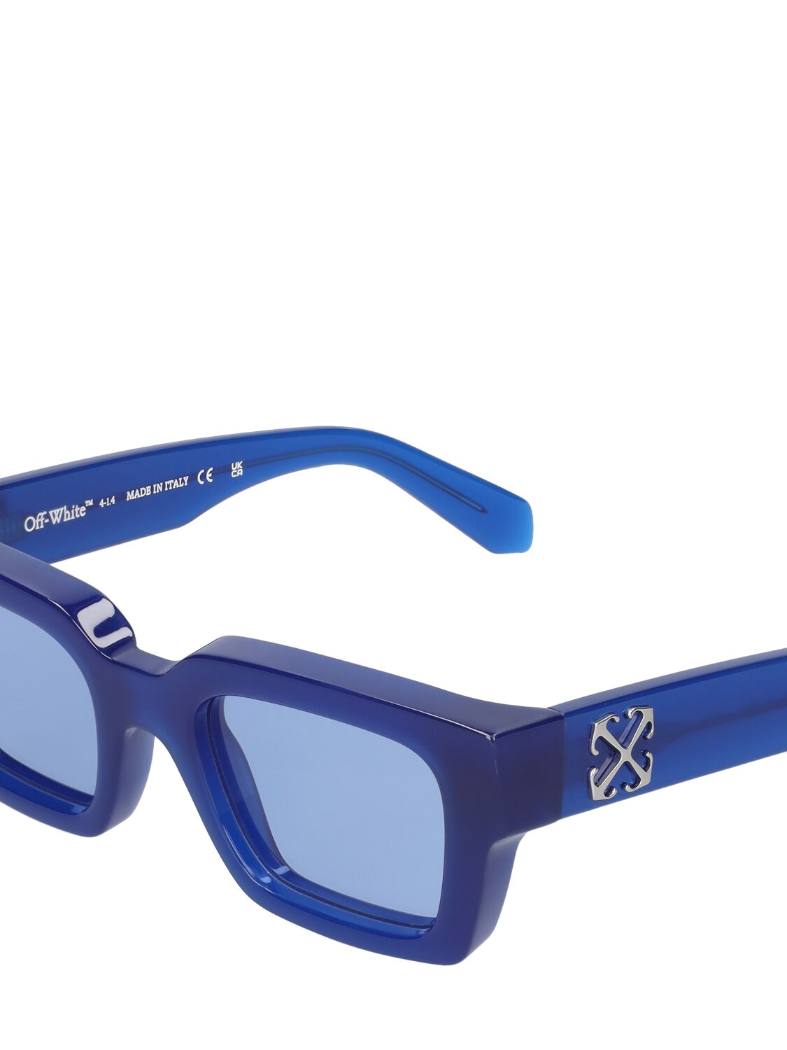Shop Off-white Virgil Acetate Sunglasses In Blue
