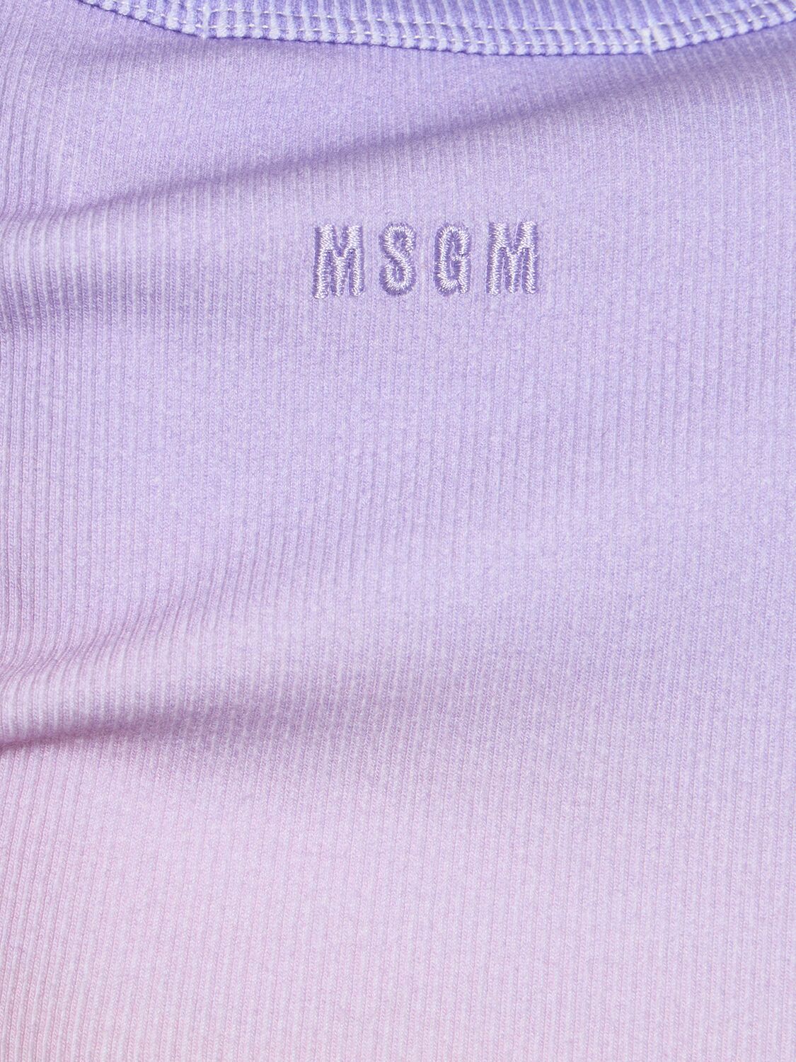 Shop Msgm Printed Stretch Cotton Tank Top In Multicolor
