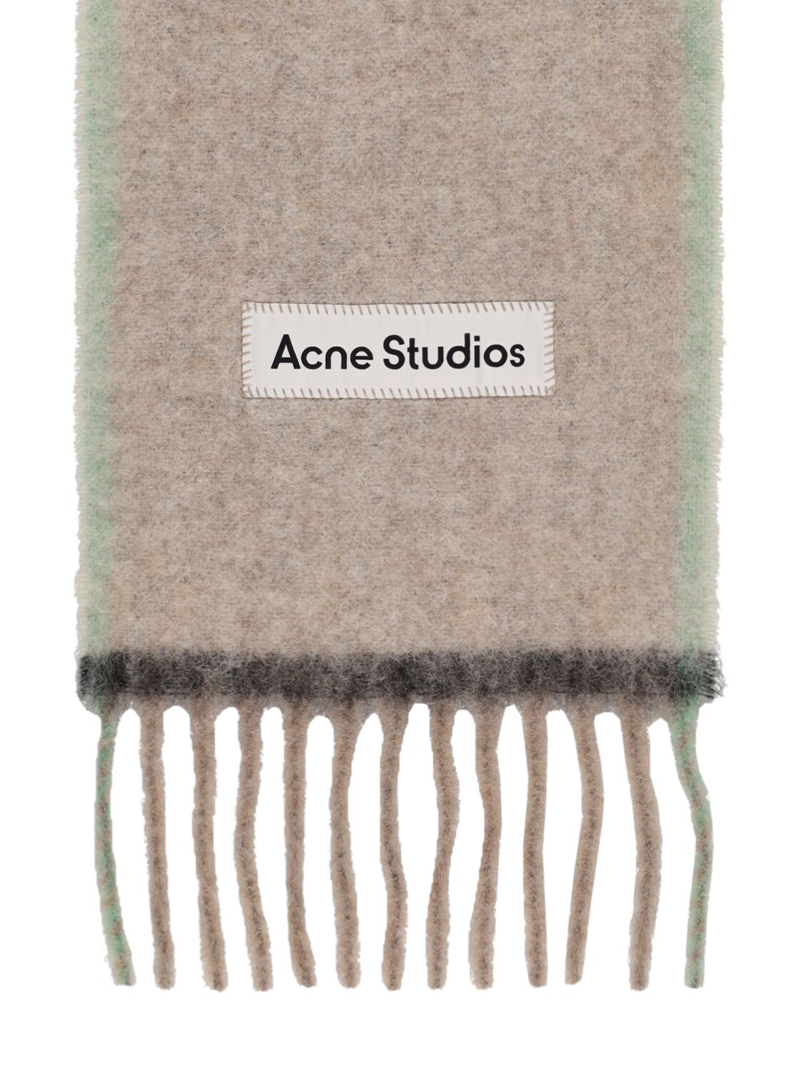 Shop Acne Studios Vally Solid Alpaca Blend Scarf In Beige,grey