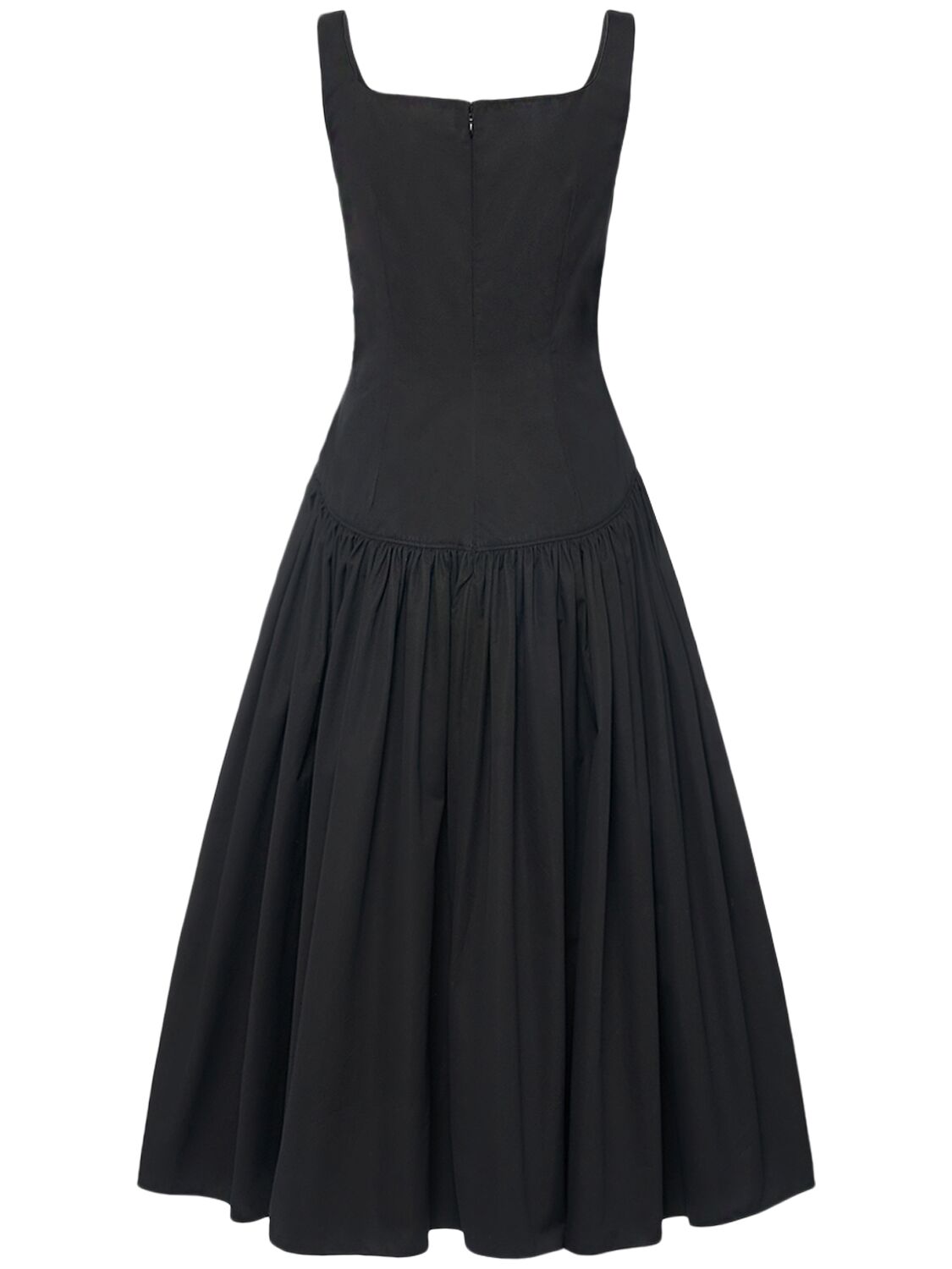 Shop Alexander Mcqueen Cotton Day Dress In Black