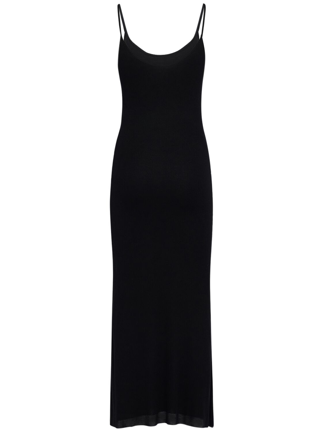 Shop Khaite Leesal Viscose Midi Dress In Black