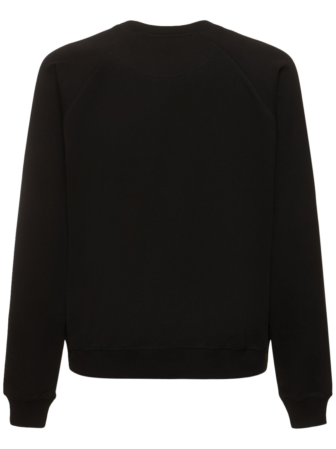 Shop Vivienne Westwood Logo Print Cotton Raglan Sweatshirt In Black