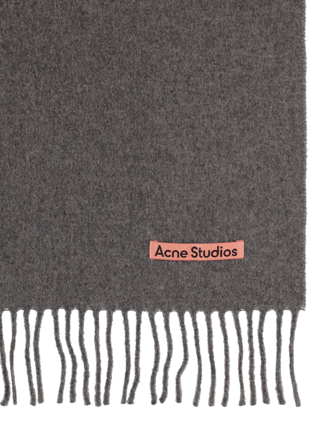 Shop Acne Studios Canada Wool Scarf In Heather Grey