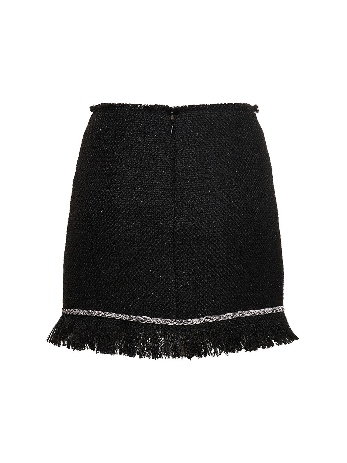 Shop Giuseppe Di Morabito Embellished Bouclé Mini Skirt In Black