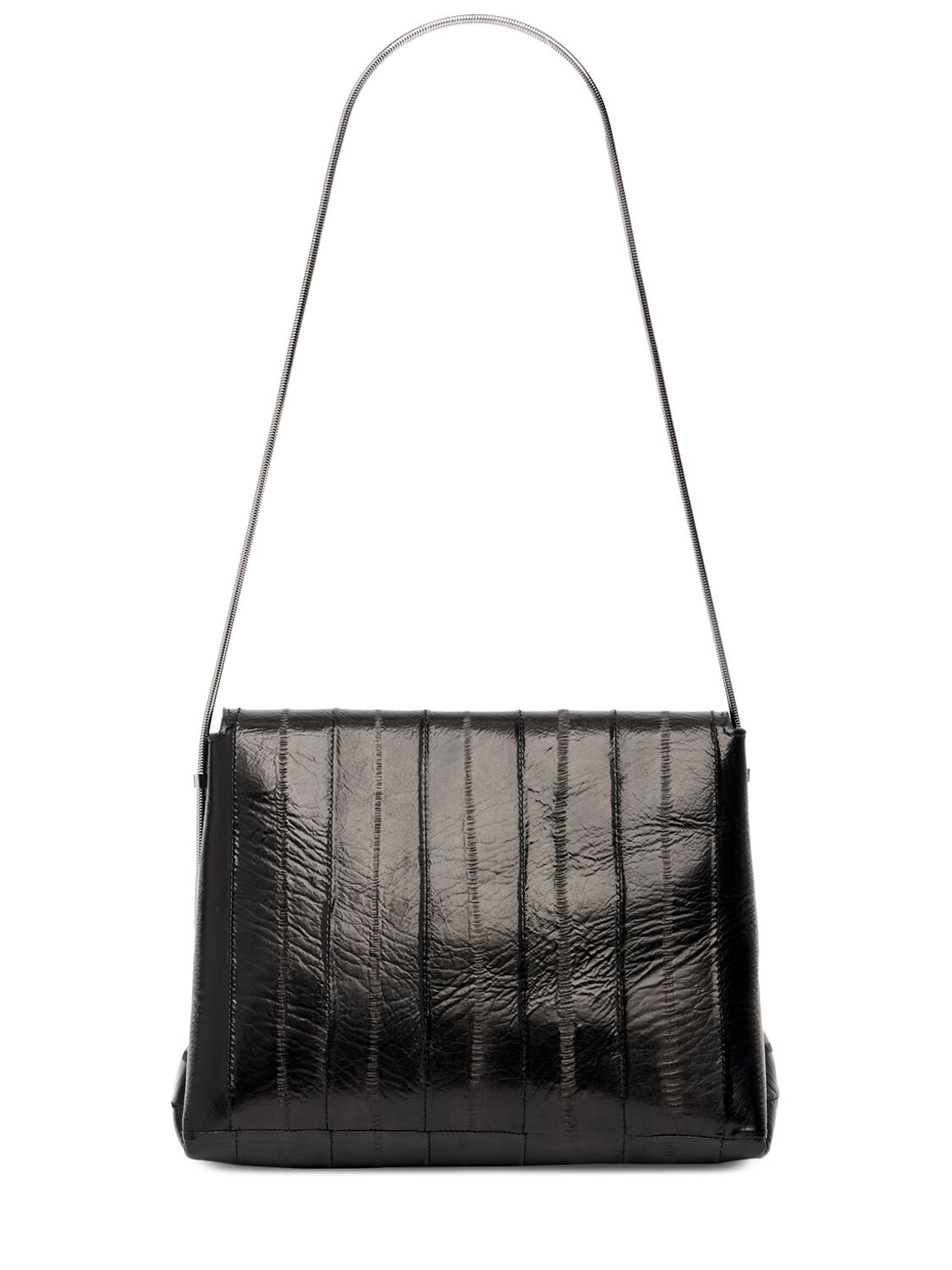 Shop Khaite Bobbi Leather Shoulder Bag In Black