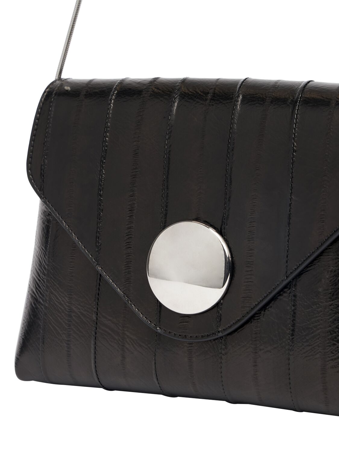 Shop Khaite Bobbi Leather Shoulder Bag In Black