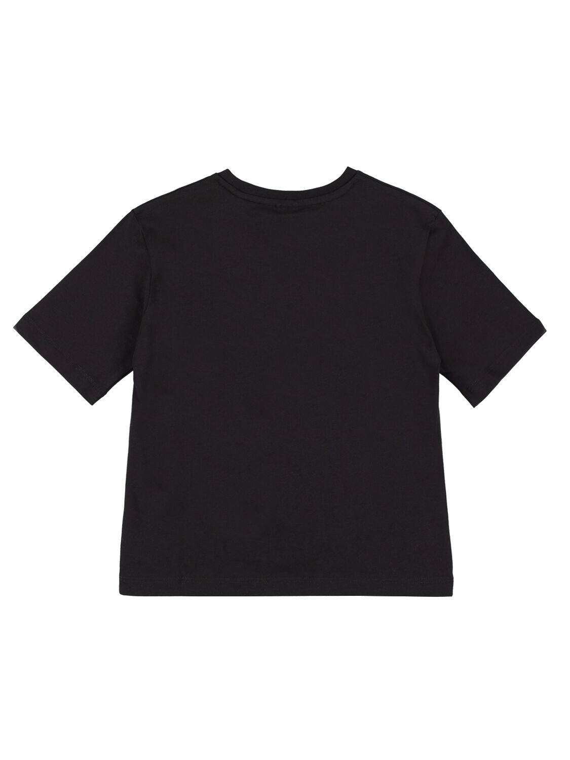 Shop Stella Mccartney Organic Cotton Printed Logo T-shirt In Black