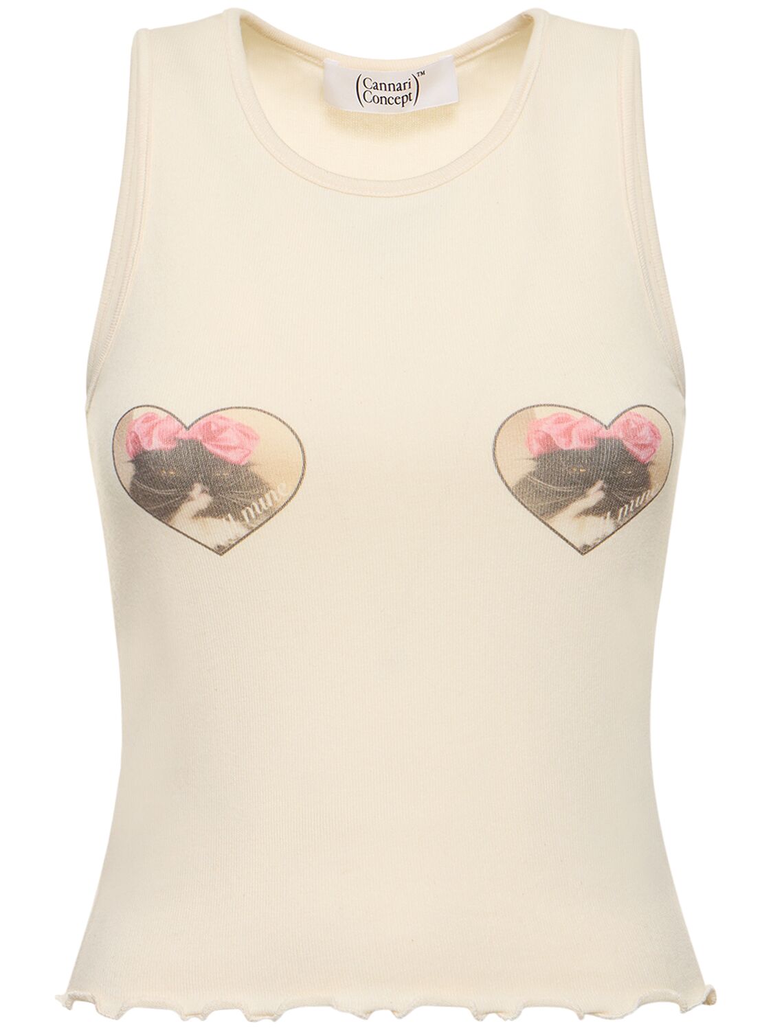 Image of Printed Cotton Tank Top