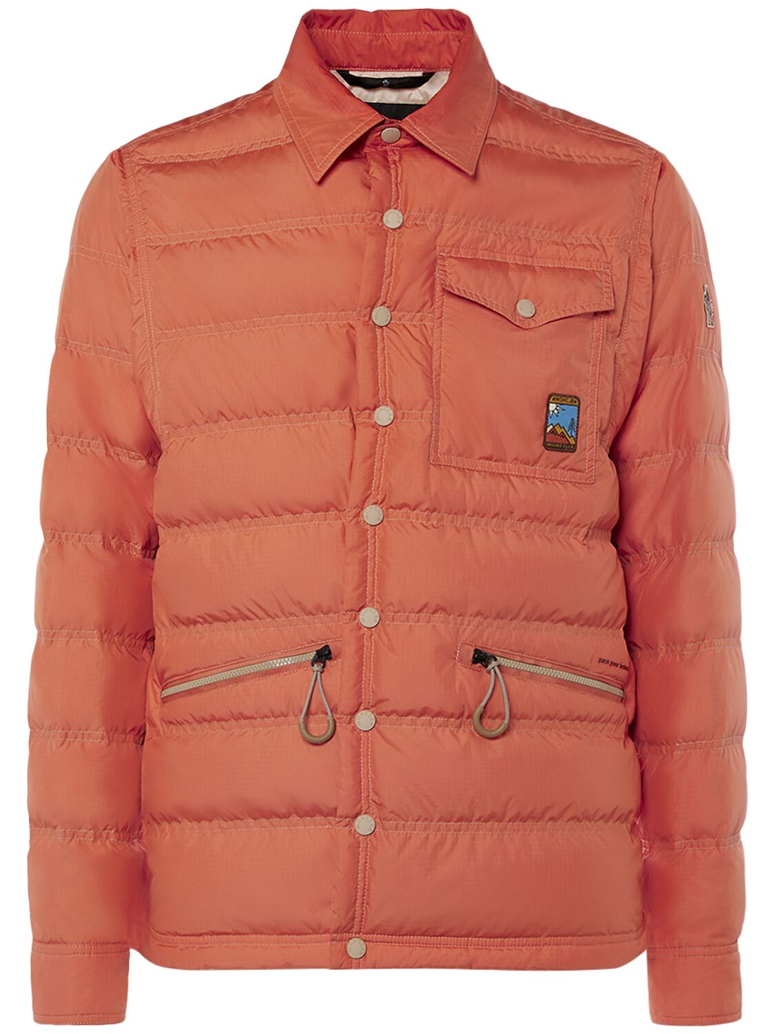 Shop Moncler Lavachey Tech Down Jacket In Orange