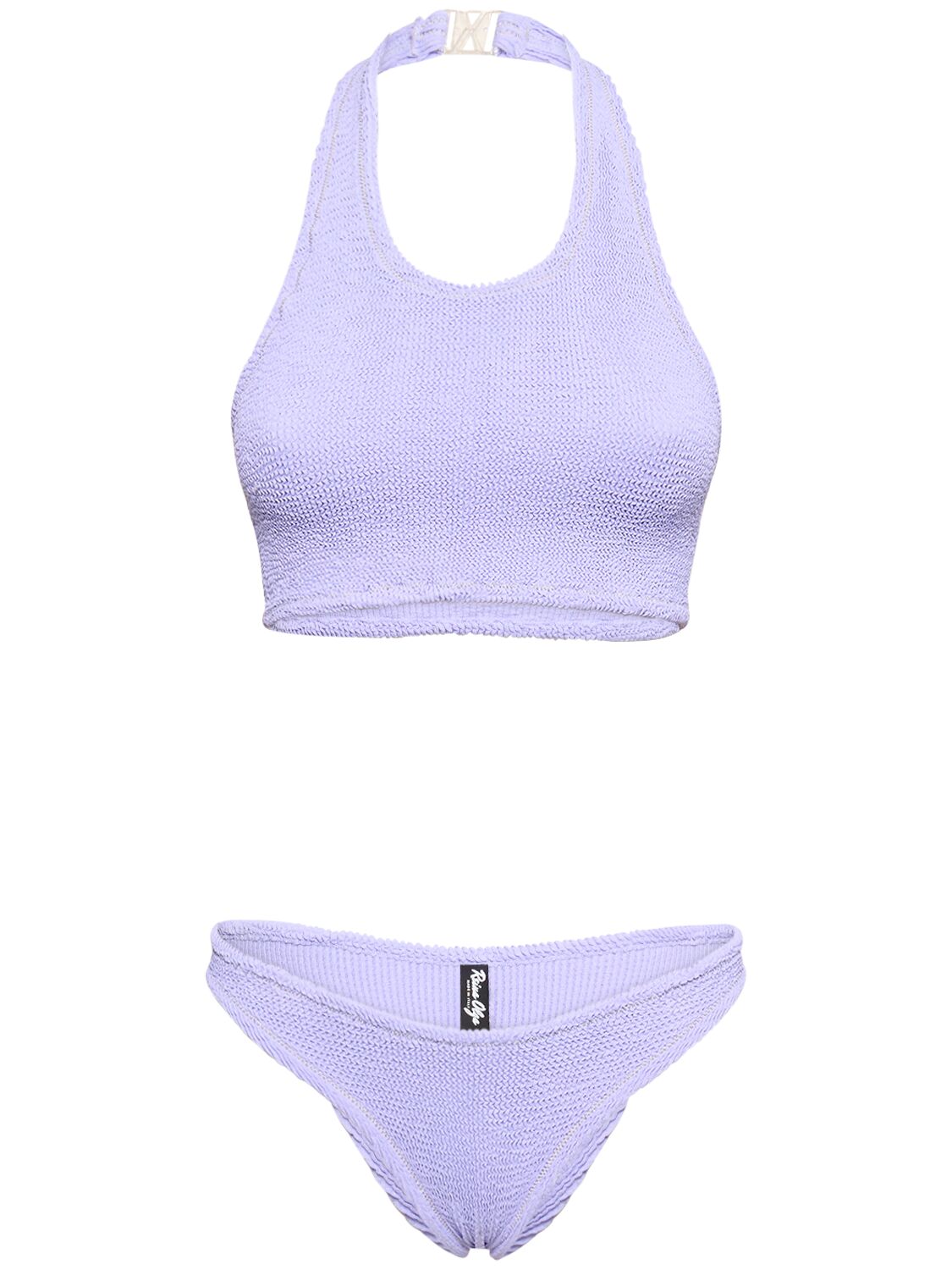 Reina Olga The Longboarder Crinkled Lux Swimsuit In Lilac