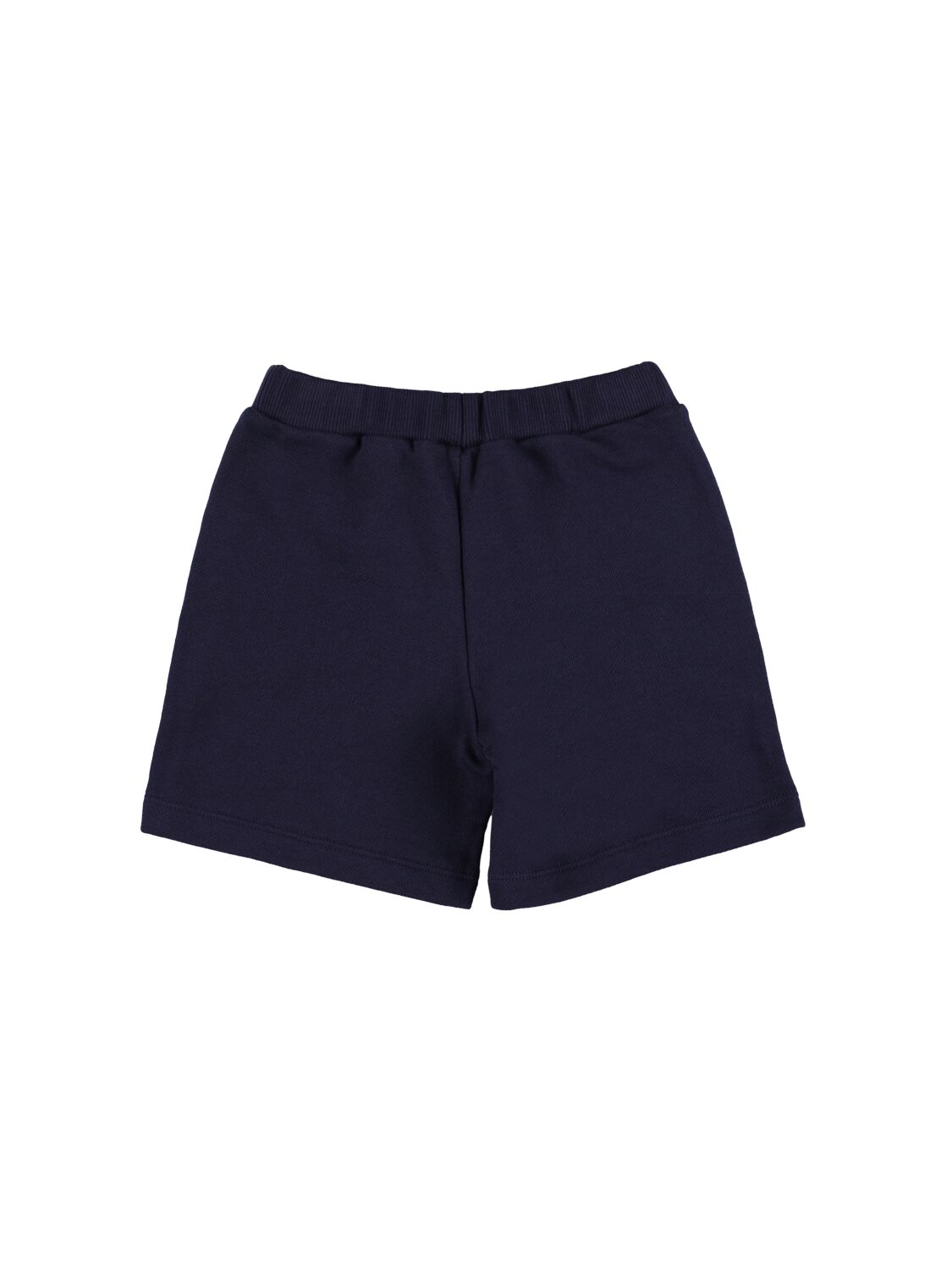 Shop Balmain Organic Cotton Sweat Shorts In Dark Blue