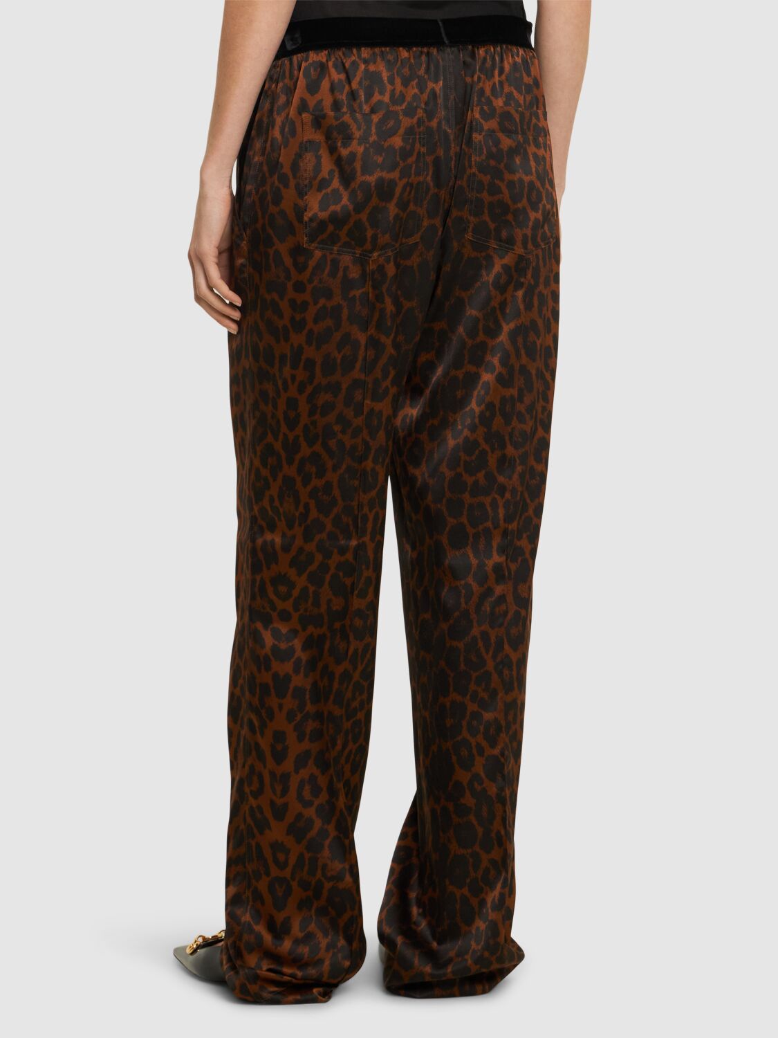 Shop Tom Ford Silk Satin Pajama Pants In Multicolor