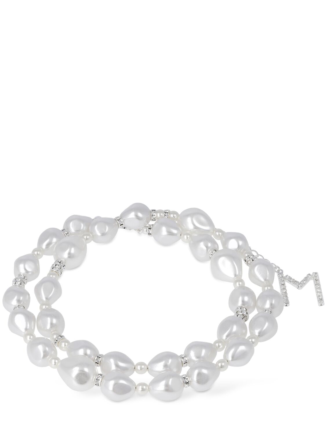 Image of Faux Pearl Double Wrap Necklace
