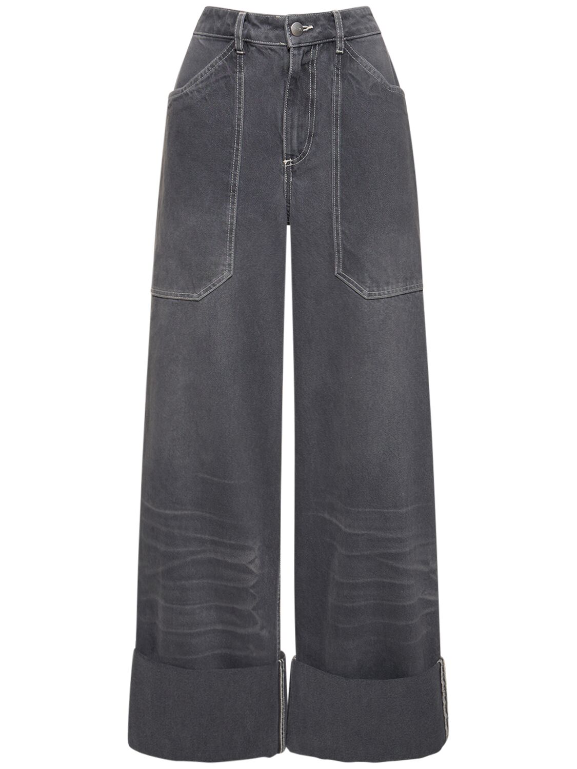 Cannari Concept Big Pocket Cotton Pants In Grey