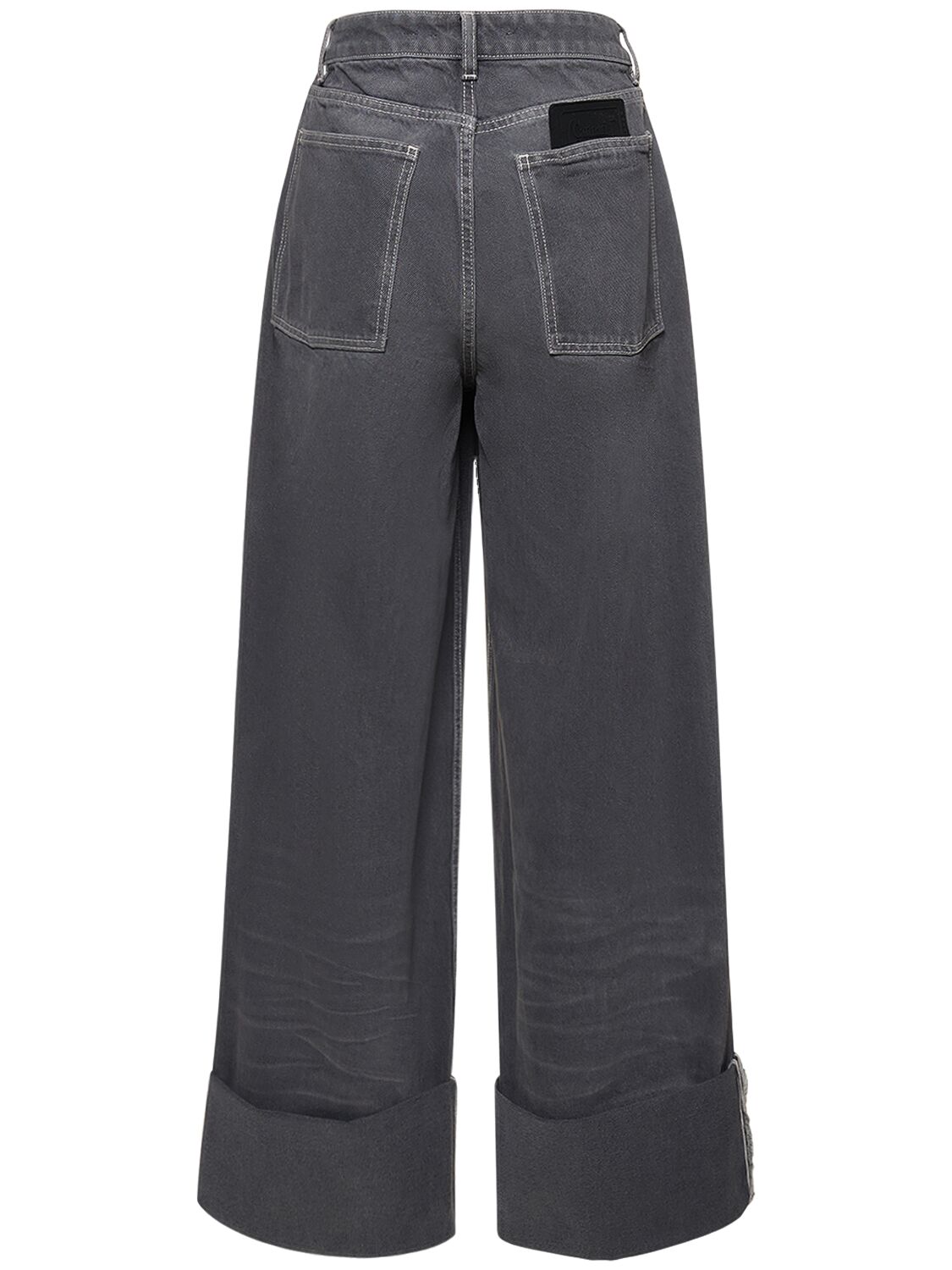 Shop Cannari Concept Big Pocket Cotton Pants In Grey