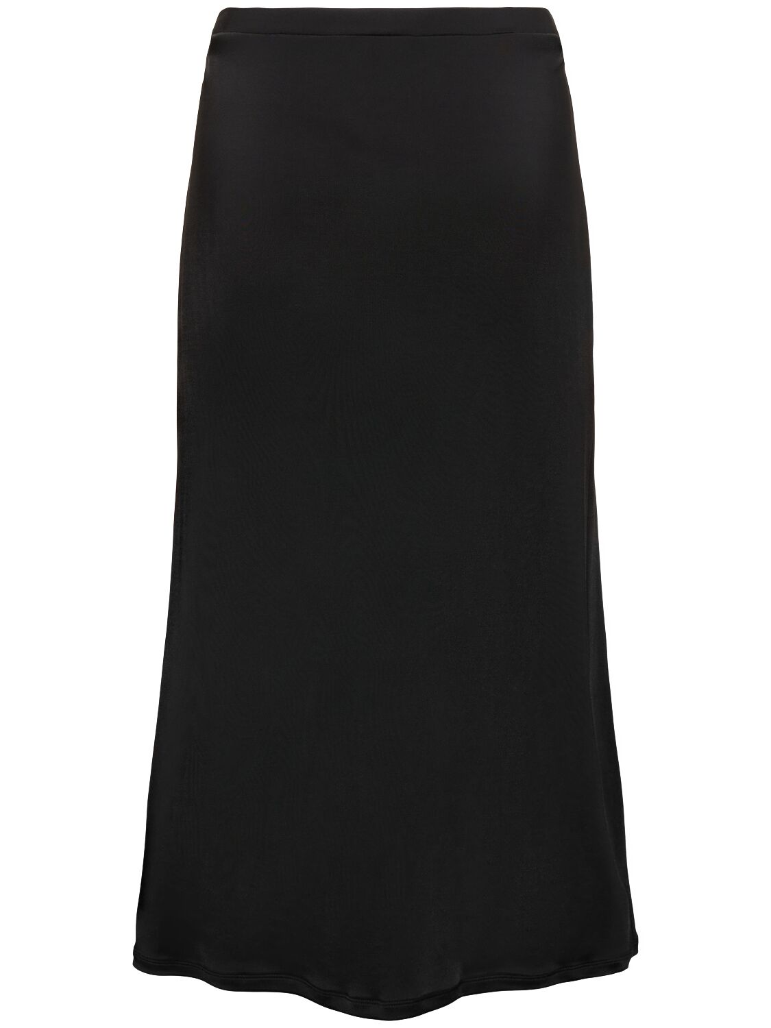 Shop Tove Flor Viscose Jersey Midi Skirt In Black