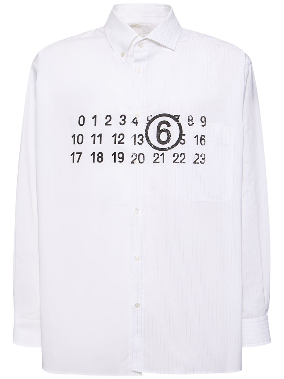 Image of Logo Print Cotton Poplin Shirt