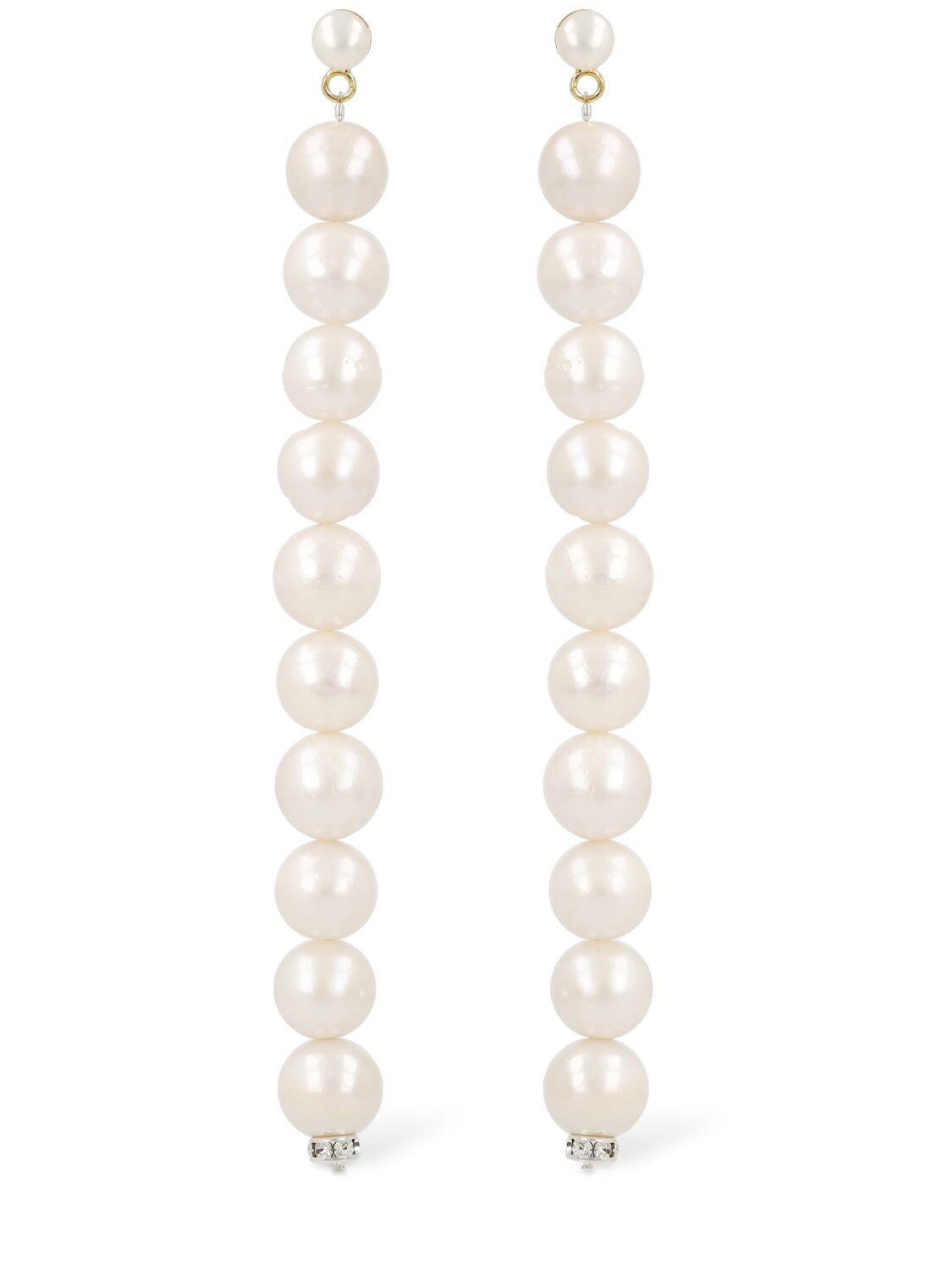 Image of Pendant Pearl Earrings