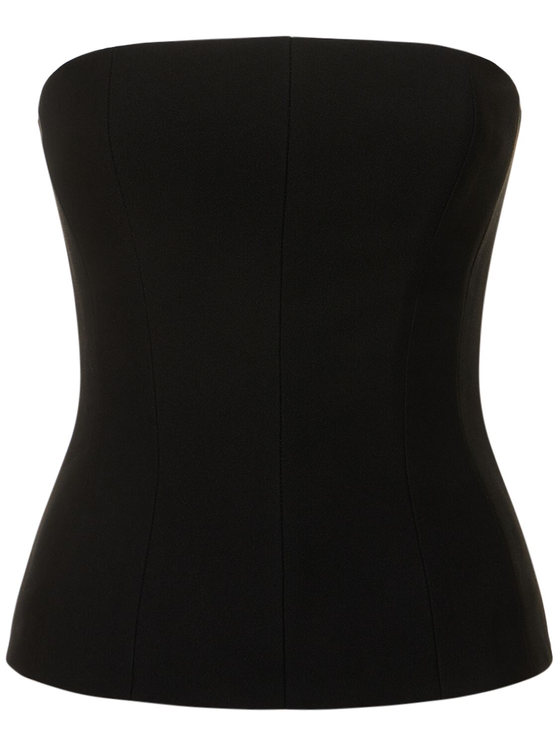 Image of Strapless Crepe Bustier Top