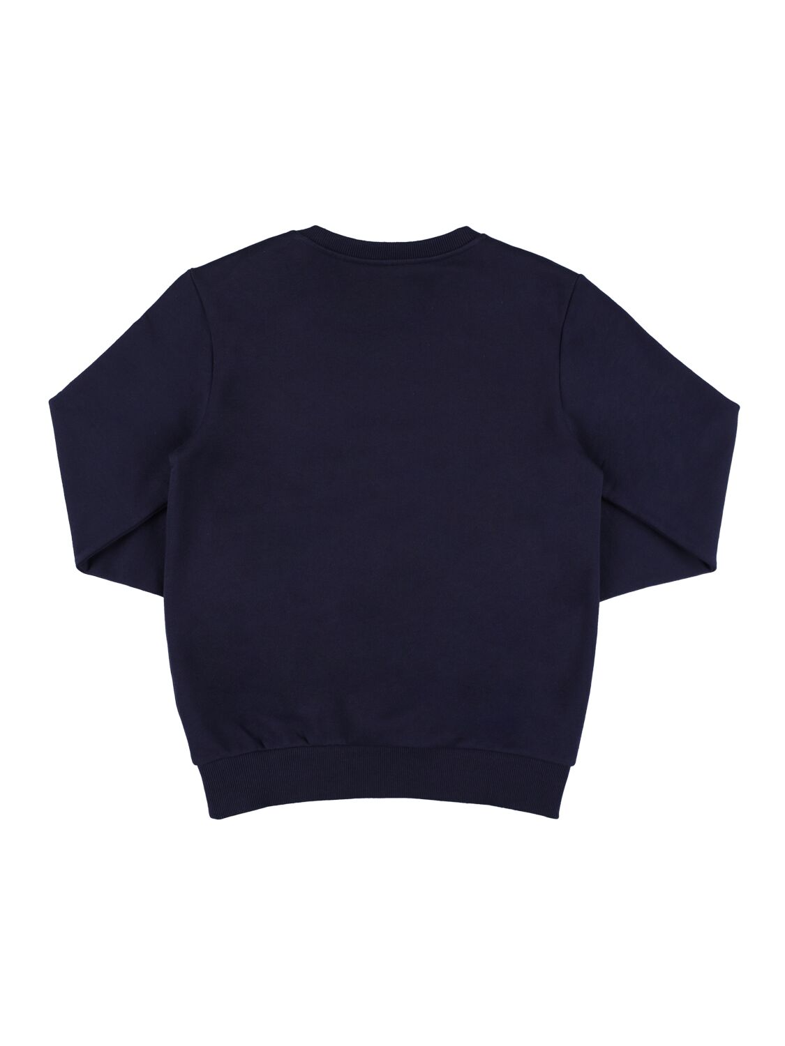 Shop Balmain Organic Cotton Jersey Sweatshirt In Navy