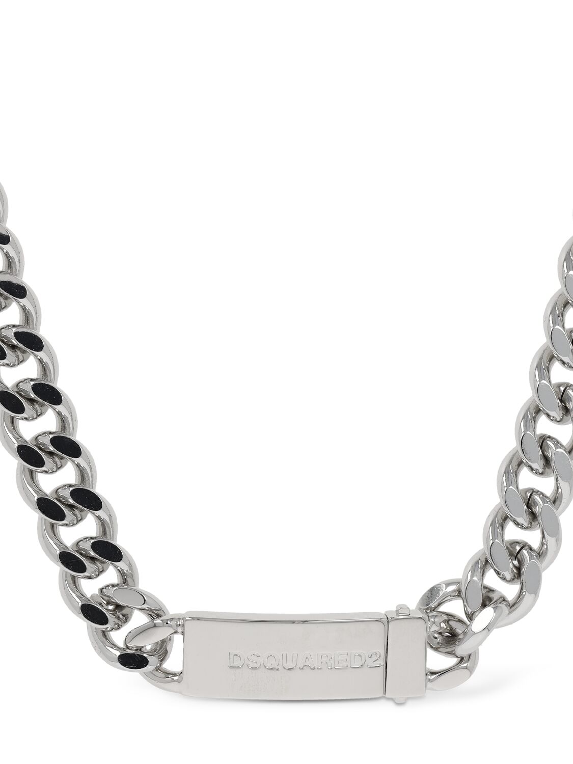 Shop Dsquared2 Chained2 Brass Collar Necklace In Silver