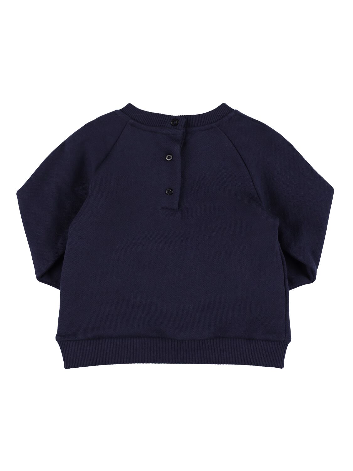 Shop Balmain Organic Cotton Sweatshirt In Dark Blue