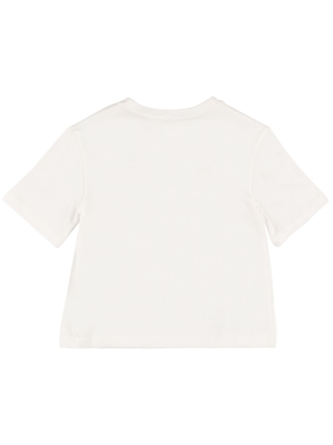 Shop Dolce & Gabbana Logo Print Cotton Jersey T-shirt In White