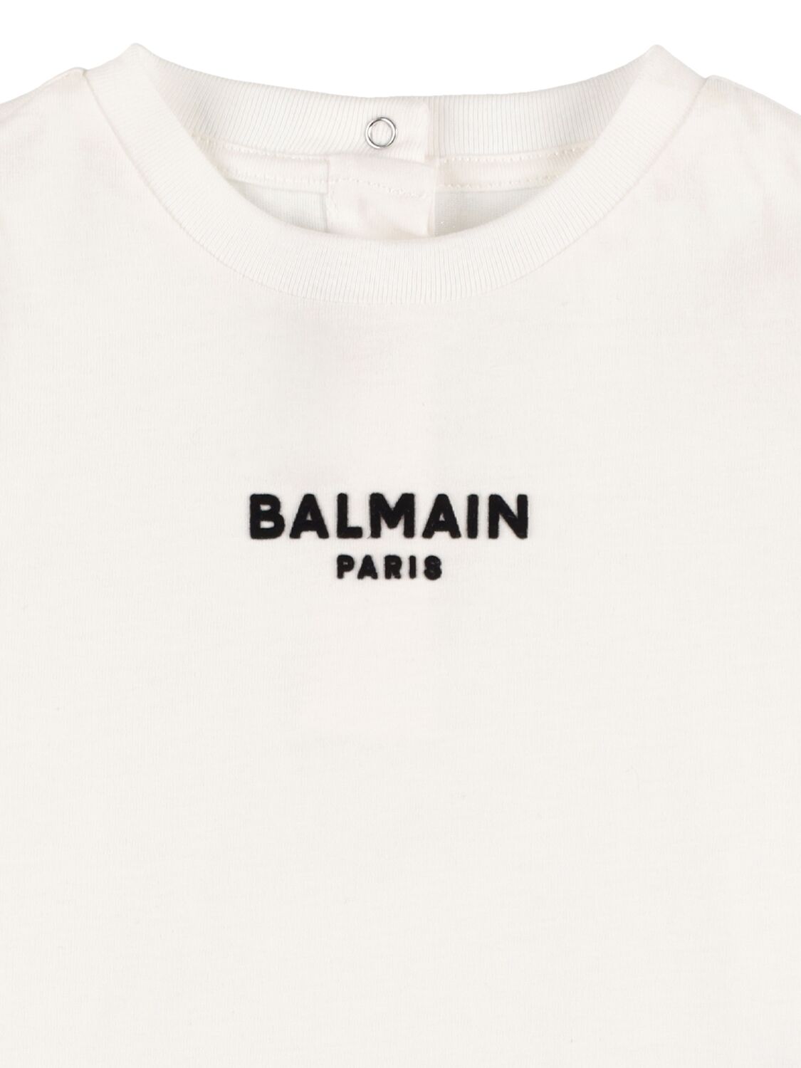 Shop Balmain Organic Cotton Jersey T-shirt In White