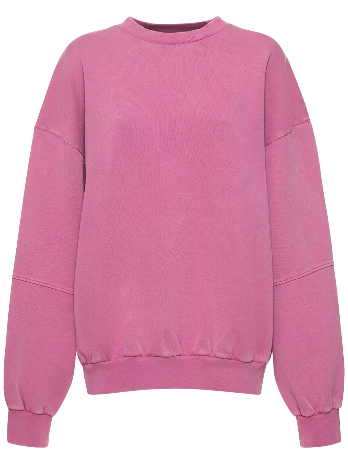 Cannari Concept Oversize Cotton Crewneck Sweater In Purple