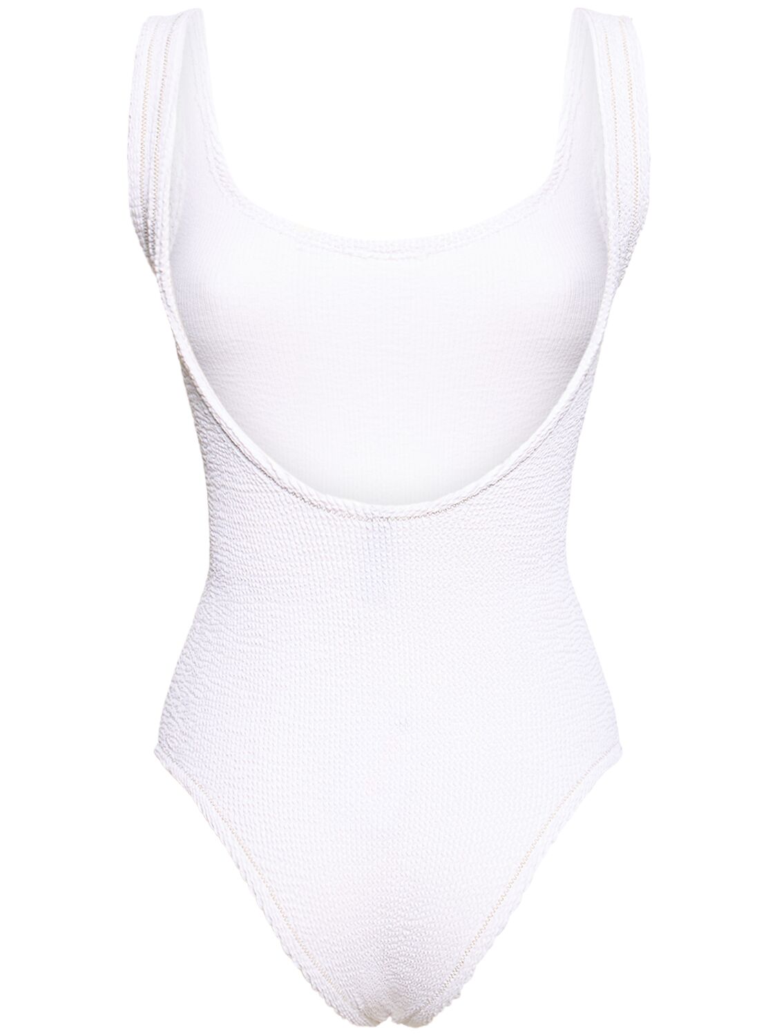 Shop Reina Olga Papaia Crinkled One Piece Swimsuit In White