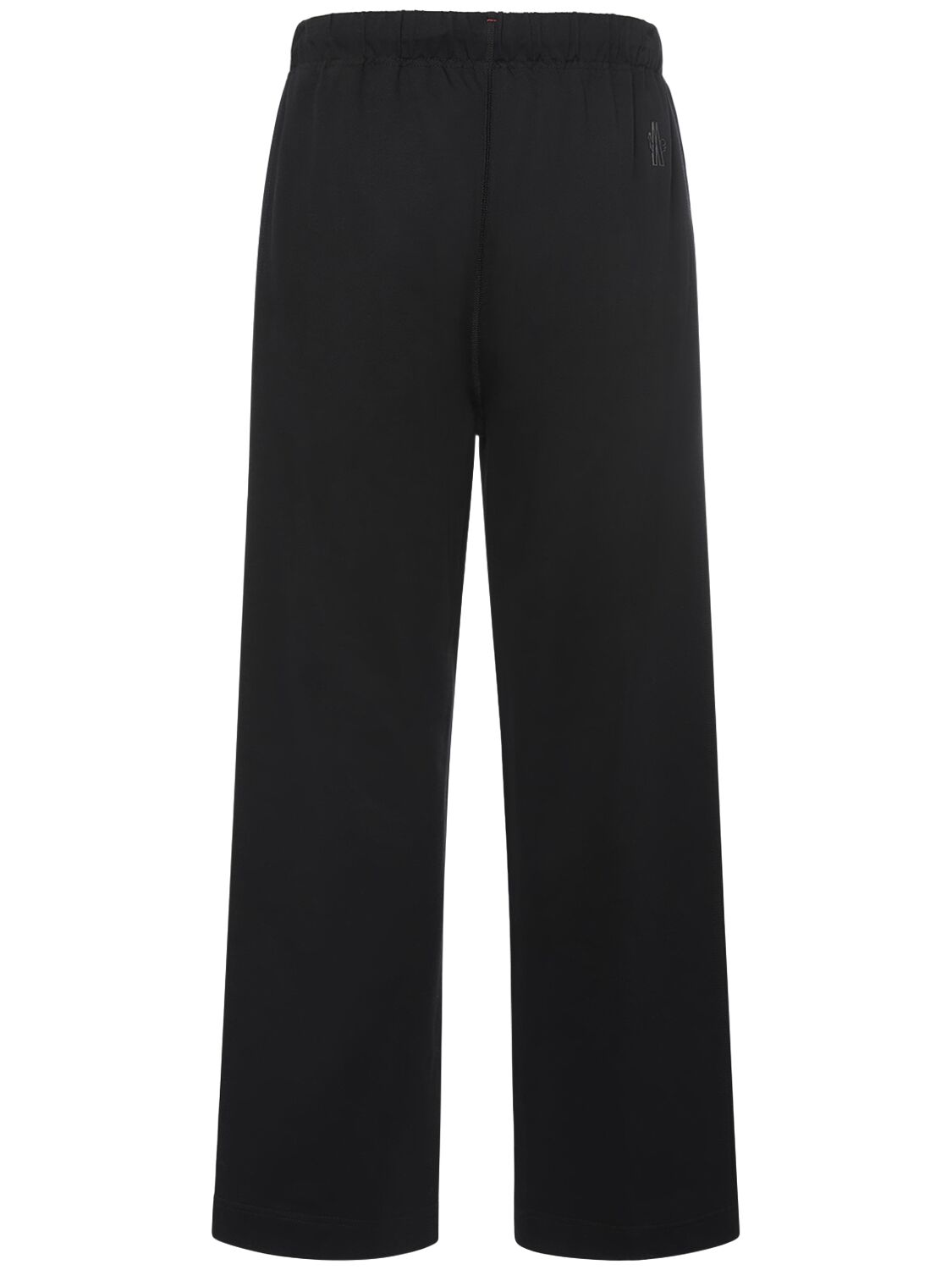 Shop Moncler Logo Cotton Track Pants In Black