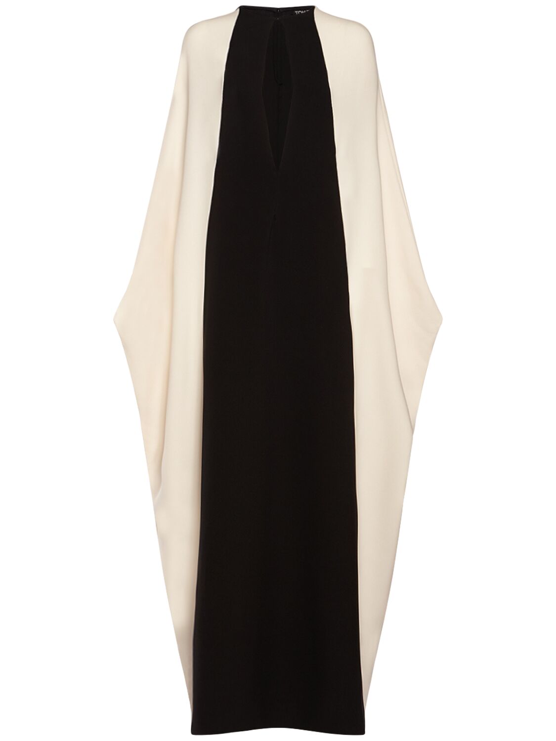 Image of Silk Georgette Bat Sleeve Long Dress