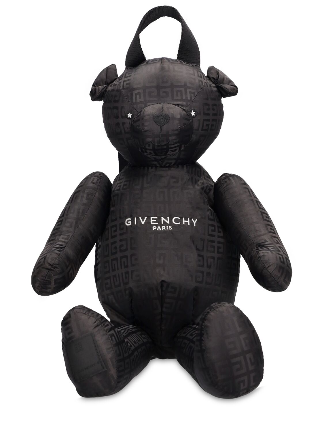 Givenchy 提花尼龙泰迪熊双肩包 In Black