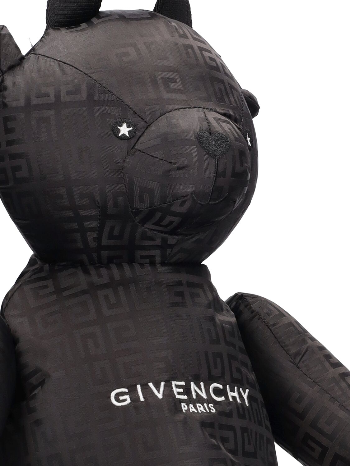 Shop Givenchy Nylon Jacquard Teddy Backpack In Black