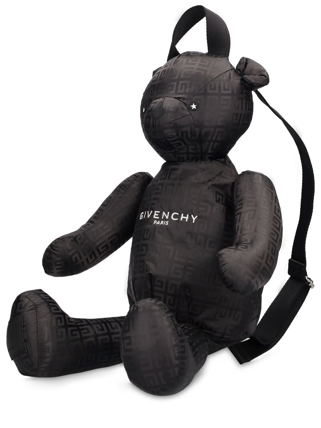 Shop Givenchy Nylon Jacquard Teddy Backpack In Black