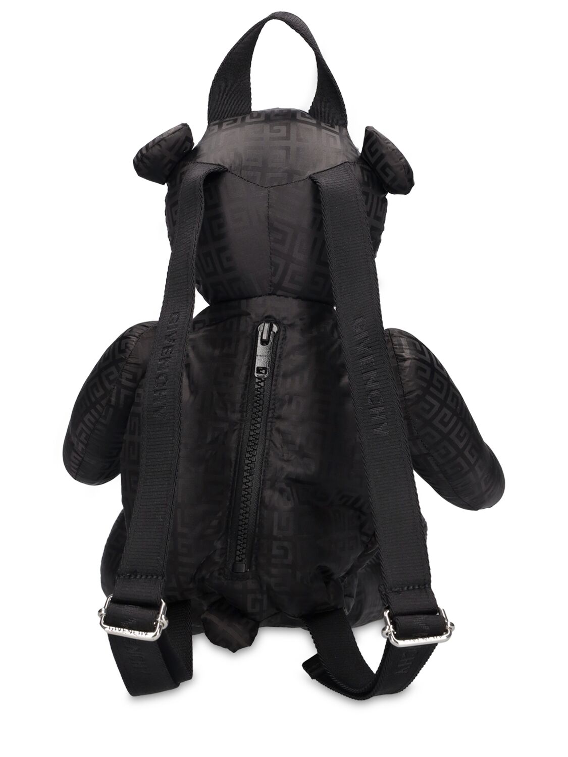 Shop Givenchy Nylon Jacquard Teddy Backpack In Black